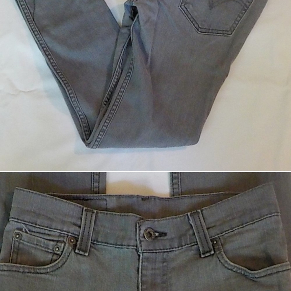 Levi's 510 jeans sz 28 30 gray super skinny